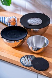 Karat 9 Parça Rendeli Karıştırma ve Saklama Kabı (16-20-24 cm) ürün fotoğrafı