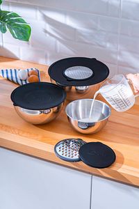 Karat 9 Parça Rendeli Karıştırma ve Saklama Kabı (16-20-24 cm) ürün fotoğrafı