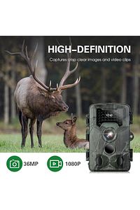 36MP 1080P Foto Kapan takip kamerası gece görüş 3 PIR sensörleri ile IP66 kızılötesi avcılık kamera ürün fotoğrafı