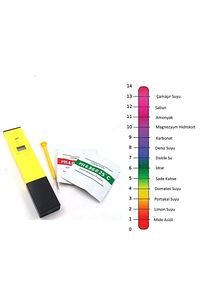 Dijital Ph Ölçer Ph Metre Su Sıvı Akvaryum Havuz Ph Ölçer + Kalibrasyon Tozu Hediyeli ürün fotoğrafı
