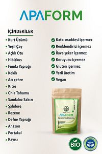 Kilo Verme Ve Boşaltıma Yardımcı, Ödem, Gaz, Şişkinlik Giderici Bio Detoks Form Çayı Apaform ürün fotoğrafı