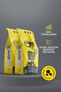2’li Avantaj Paketi Ekstra Topaklanan, Ince Taneli, Tozsuz, Aktif Karbonlu Bentonit Kedi Kumu 2x5lt ürün fotoğrafı