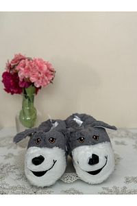 Konfor Sevimli Köpek Figürlü Peluş Panduf Ünisex Hayvanlı Panduf.. ürün fotoğrafı