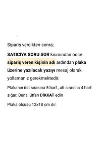Dekor Plaka, Bisiklet Plaka, Isimli Plaka, Cam Önü Plakası, Aksesuar Plaka ürün fotoğrafı