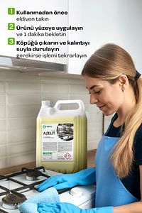 Azelit Gel 5,6kg: Yağ ve Kir Çözücü, Mutfak Temizliğinde Devrim ürün fotoğrafı