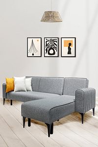 Hoopa Köşe Koltuk Takımı Gri Zn139-2 ürün fotoğrafı