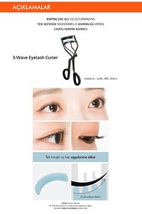 3 Kat Güçlü Kirpik Kıvırıcı 3-wave Eyelash Curler ürün fotoğrafı
