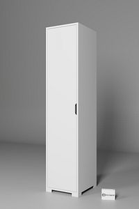 Duru 40 Cm Mat Beyaz 5 Raflı Kiler Tek Kapılı Banyo Ve Elbise Dolabı - Gardırop ürün fotoğrafı