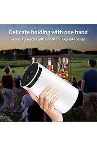 Mini Beyaz Taşınabilir Sinema Projektörü 720p Ev Sineması Bluetooth Android Projeksiyon ürün fotoğrafı