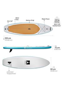 SUP Şişme Sörf Tahtası Stand Up Paddle Board 82*320*15 cm ürün fotoğrafı