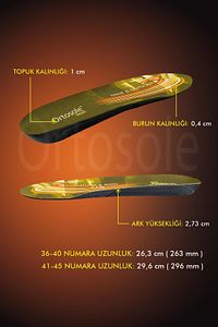 OS202 | Ark Ve Jel Destekli, Zorlu Arazi Ve Tırmanışlar Için Topuk Destekli Ortopedik Iç Tabanlık ürün fotoğrafı