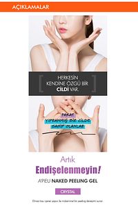 Elmas Tozu İçeren Arındırıcı Peeling Jel 100ml A'PIEU Naked Peeling Gel (Crystal) ürün fotoğrafı