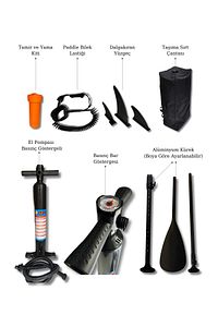 Paddle Board Stand Up Sup Şişme Sörf Tahtası 335*75*15 cm ürün fotoğrafı