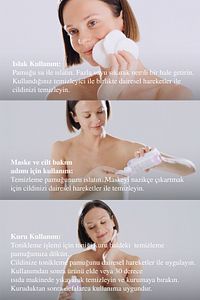Makyaj Temizleme Pedi 3’lü Paket - Yeniden Kullanılabilir %100 Organik Pamuk Çevre Dostu Yıkanabilir ürün fotoğrafı