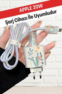 Iphone 18w/20w Uyumlu Şeffaf Şarj Başlığı Adaptörü Koruma Kablo Koruyucu Kılıfı 5'li Koruma Seti ürün fotoğrafı