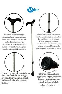 Baston Ayarlanabilir 80-100 Denge Bastonu Siyah ürün fotoğrafı