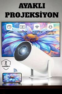 130 İnç Geniş Ekran ve 4K Destekli Full HD Projeksiyon Cihazı ürün fotoğrafı