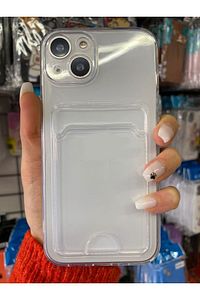 Iphone 13 Ve 14 Uyumlu Şeffaf Kartlıklı Kamera Korumali Aa Kalite ürün fotoğrafı