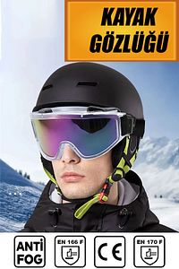 Kayak Gözlüğü Offroad Antifog Ventilli  Korumalı Güneş Kar Gözlük Gökkuşağı Snowboard Glasses Sporu ürün fotoğrafı