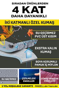 Hatchback Araçlar Ile Uyumlu Lüks X300 Pro Araba Brandası Miflonlu Branda Oto Çadır Örtü ürün fotoğrafı