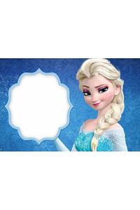 For Elsa Resimli Özel Yuvarlak Ve Kare Şekerli Yenilebilir Kağıt Üzerine Resimli Pasta Baskısı ürün fotoğrafı