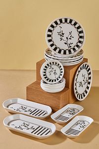 14 Parça Sunum Set Premium Black Olive Serisi Kahvaltı Takımı Kahvaltı Seti Pasta Tabak Sunum Tabağı ürün fotoğrafı