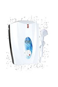 Beyaz Renk Armutlu Elektrikli Banyo Şofbeni. ürün fotoğrafı
