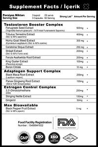 Testandro, Testo Booster, Tribulus, Panax Ginseng,mumiyo, Horny Goat Weed 90 Kapsül ürün fotoğrafı