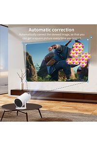 Mini Beyaz Taşınabilir Sinema Projektörü 720p Ev Sineması Bluetooth Android Projeksiyon ürün fotoğrafı