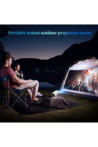 Mini Beyaz Taşınabilir Sinema Projektörü 720p Ev Sineması Bluetooth Android Projeksiyon ürün fotoğrafı