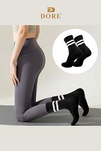 Orijinal Unisex 3 Çift Kaymaz Pilates Ve Yoga Plates Kaydırmaz Tabanlı Çorap Siyah Beyaz Pembe ürün fotoğrafı