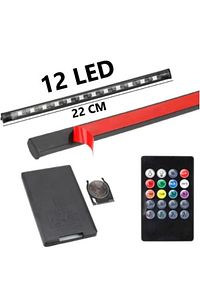 Oto Motto 12 Ledli Ayak Altı Led Lamba Sese Duyarlı Led Müziğe Duyarlı Led Çakmaklık Girişli ürün fotoğrafı