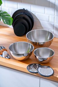 Karat 9 Parça Rendeli Karıştırma ve Saklama Kabı (16-20-24 cm) ürün fotoğrafı