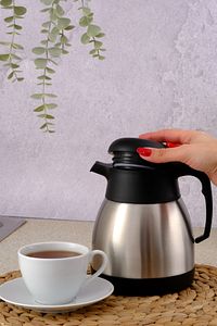 Paslanmaz Çelik Çay Termosu 1 Litre | 12-24 Saat Soğuk, 8-12 Saat Sıcak Tutma | Paslanmaz Çelik ürün fotoğrafı