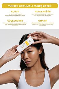 Leke Karşıtı Cilt Tonu Eşitleyici Yüksek Korumalı Güneş Kremi Spf 50+ 50ml (ALOE VERA ÖZLÜ) Pa++++ ürün fotoğrafı