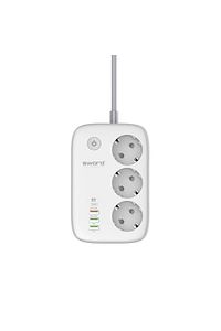 Wi-Fi Akıllı Priz, 30W Type-C,Akım Korumalı,3’lü Priz+3 USB,Uzaktan Kontrol ve Zaman Ayarlı,SW-3PU1C ürün fotoğrafı
