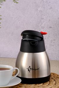 Paslanmaz Çelik Çay Termosu 1 Litre | 12-24 Saat Soğuk, 8-12 Saat Sıcak Tutma | Paslanmaz Çelik ürün fotoğrafı