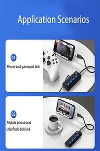Hadron Hdx7008 4 Port Usb 2.0 Hub Çoğaltıcı Çoklayıcı Swıtch Anahtarlı Pc Laptop Uyumlu ürün fotoğrafı