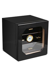 Çekmeceli 3 Katlı Siyah Sedir Humidor Puro Kutusu Rb80 ürün fotoğrafı