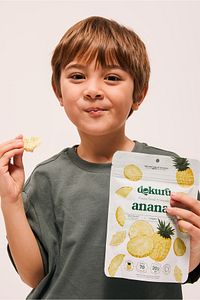 Ananas Kuru Meyve Cipsi - Dondurularak Kurutulmuş Freeze Dried Çıtır Ananas ürün fotoğrafı