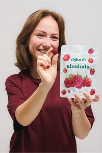 Ahududu Kuru Meyve Cipsi - Dondurularak Kurutulmuş Freeze Dried Çıtır Frambuaz ürün fotoğrafı