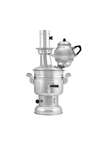 Taşıma Çantalı Demlikli 4,5 Lt Krom-Çelik Kömürlü Semaver (Kutulu ve Taşıma Çantalı) ürün fotoğrafı