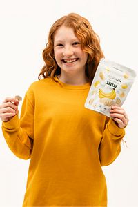 Muz Kuru Meyve Cipsi - Dondurularak Kurutulmuş Freeze Dried Çıtır Muz ürün fotoğrafı