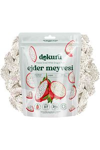 Ejder Meyvesi Kuru Meyve Cipsi - Dondurularak Kurutulmuş Freeze Dried Çıtır Beyaz Pitaya ürün fotoğrafı