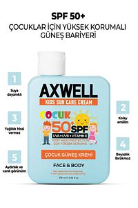 Kids Sun Cream Çocuk Güneş Kremi Çok Yüksek Koruma Spf 50 100ml ürün fotoğrafı