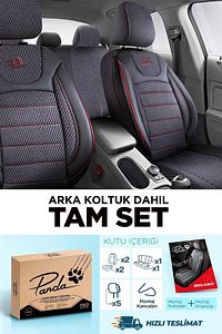 PANDA PRESTİJ SERİSİ DOKUMA KUMAŞ OTO KOLTUK KILIFI TAM SET ürün fotoğrafı