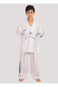 Taekwondo/Tekvando Acemi Elbise Kıyafeti (Dobok) Beyaz Yaka Unisex ürün fotoğrafı