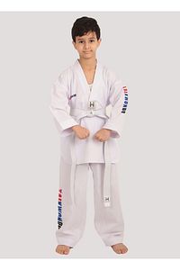 Taekwondo/Tekvando Acemi Elbise Kıyafeti (Dobok) Beyaz Yaka Unisex ürün fotoğrafı