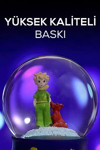 Küçük Prens Orta Boy Kar Küresi- Müzikli Led Işıklı Kar Efektli Dekoratif Hediye ürün fotoğrafı