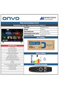 32OVF9000H 32’’ 82 Ekran Uydu Alıcılı HD Ready Google LED TV ürün fotoğrafı